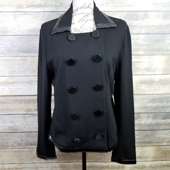 JONES NEW YORK Signature Shiny Trim Jacket Large - Picture 8 of 8